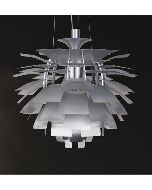 Lámpara de techo ARTIC de aluminio, plata, 48 cm de diámetro