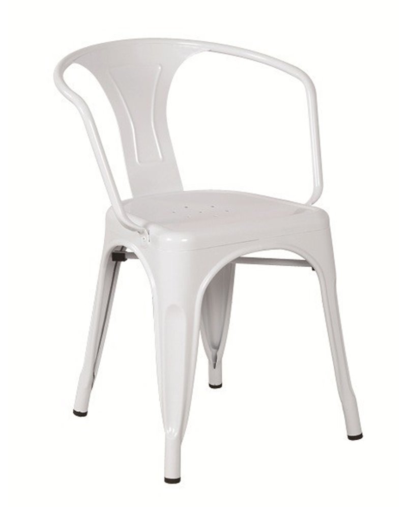 Set de 4 Sillones TOL MAR, acero, blanco