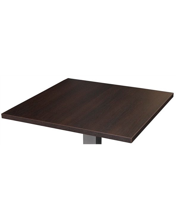 Tablero de mesa WOOD-80C, chapado haya, barnizado wengué, 80 x 80 cm*