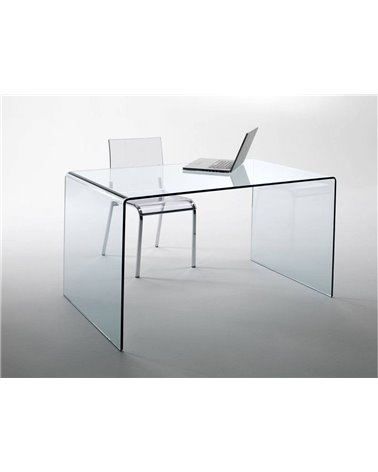 Mesa CONCORD NEW, cristal curvado, 150 x 80 cms