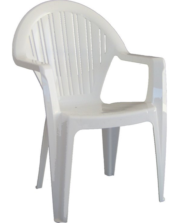 Set de 100 Sillones VITO, monoblock, apilable, blanco