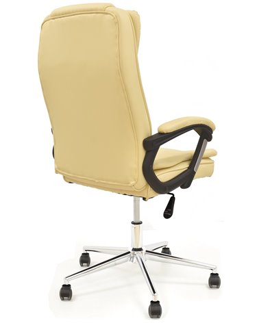 Sillón de oficina DUKE (H), alto, gas, basculante, similpiel beige