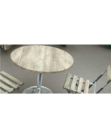 Set de 2 Tableros de mesa Werzalit-Sm, PONDEROSA BLANCO 178, 60 cm de diámetro*