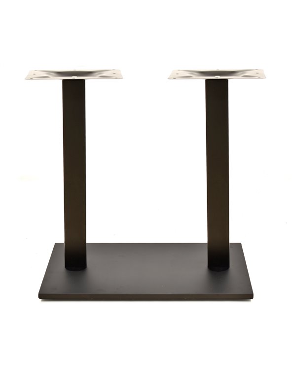 Set de Base de mesa BEVERLY, rectangular, tubo cuadrado, negra, base de 70 x 40 cms, altura 72 cms