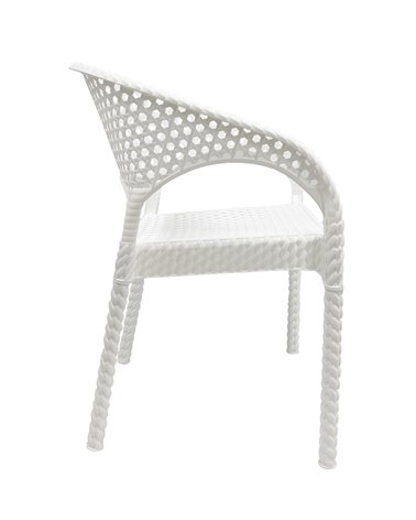 Sillón CALVIN, apilable, polipropileno blanco