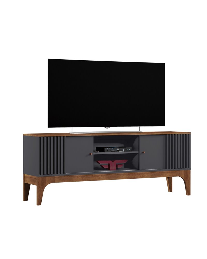 Mueble TV FLORENCIA, grafito y matte, 160 cms.