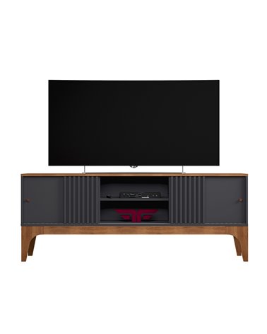 Mueble TV FLORENCIA, grafito y matte, 160 cms.