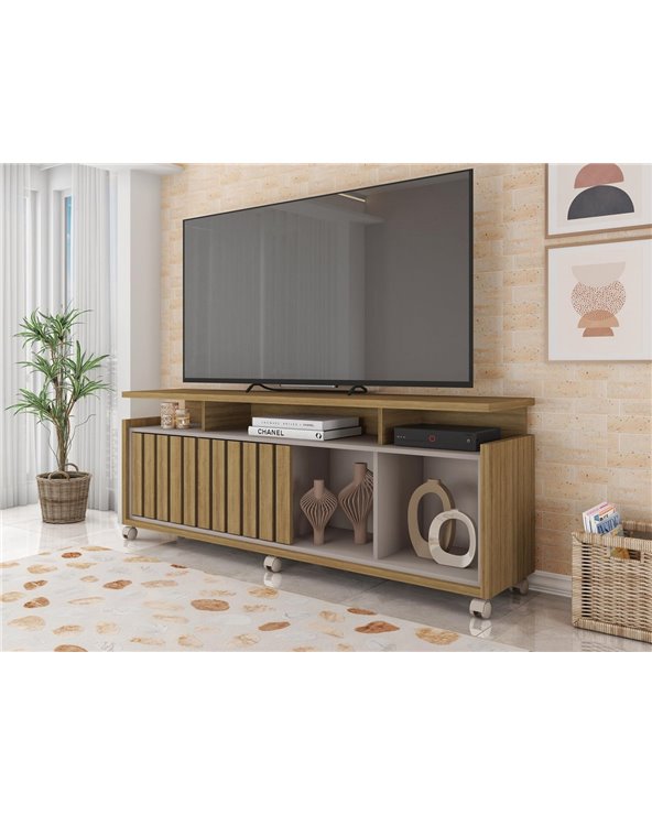Mueble TV OASIS, miel y cacao, 160 cms.