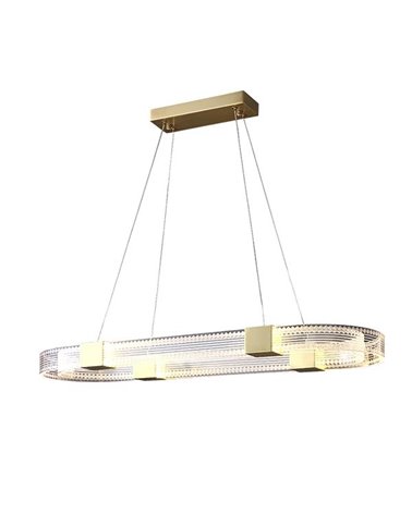 Lámpara TISSA, colgante, metal, dorada, acrílica, led