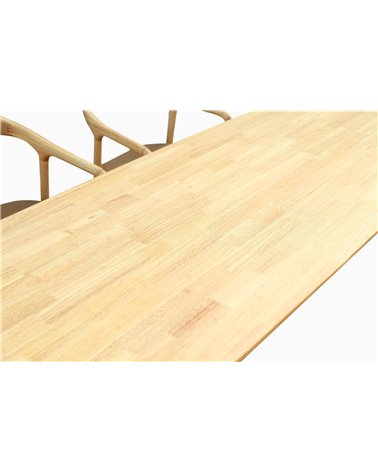 Mesa TRANSILVANIA, madera natural, 75 x 75 cms