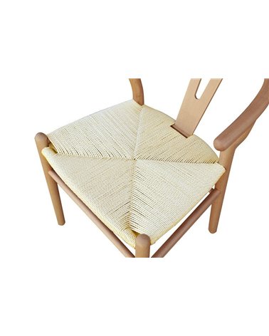 Silla WISH, madera de haya, natural, fibra trenzada