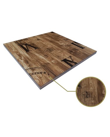 Tablero de mesa HD7346, vintage, 80 x 80 cms